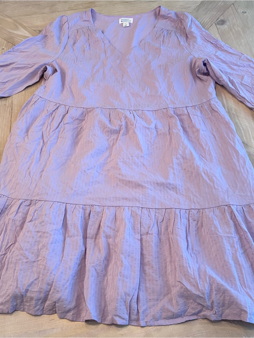 Market & Spruce Lavender Tiered Cotton Dress